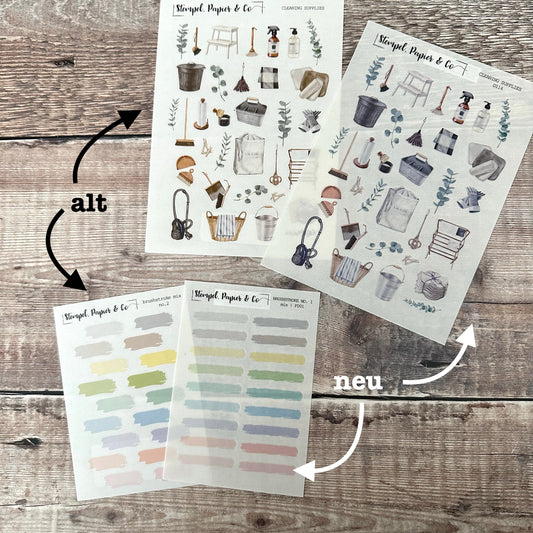 Transparente Sticker wieder verfügbar – mit kleinen Farbabweichungen!