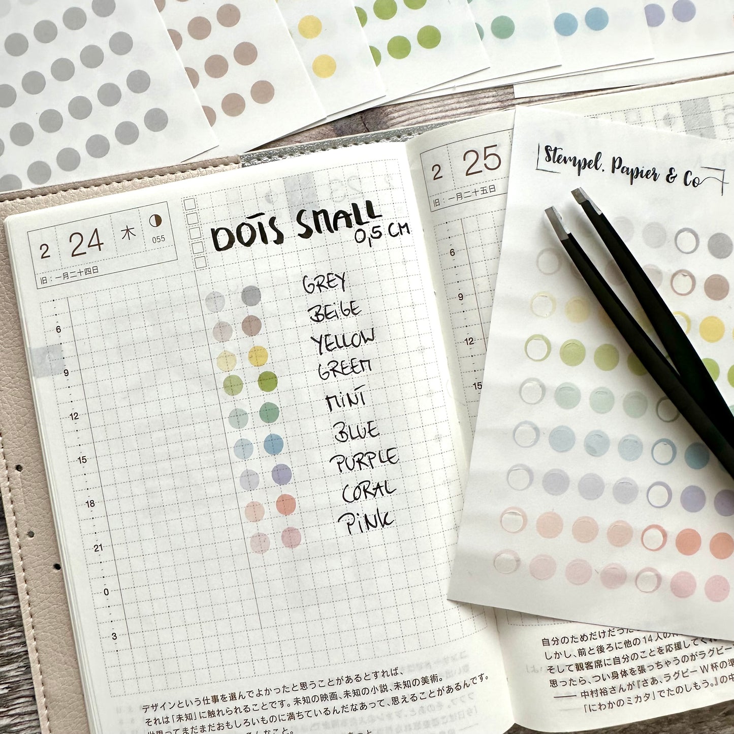 Stickerbogen "small dots" Kreissticker in transparent matt - 8,5x12 cm