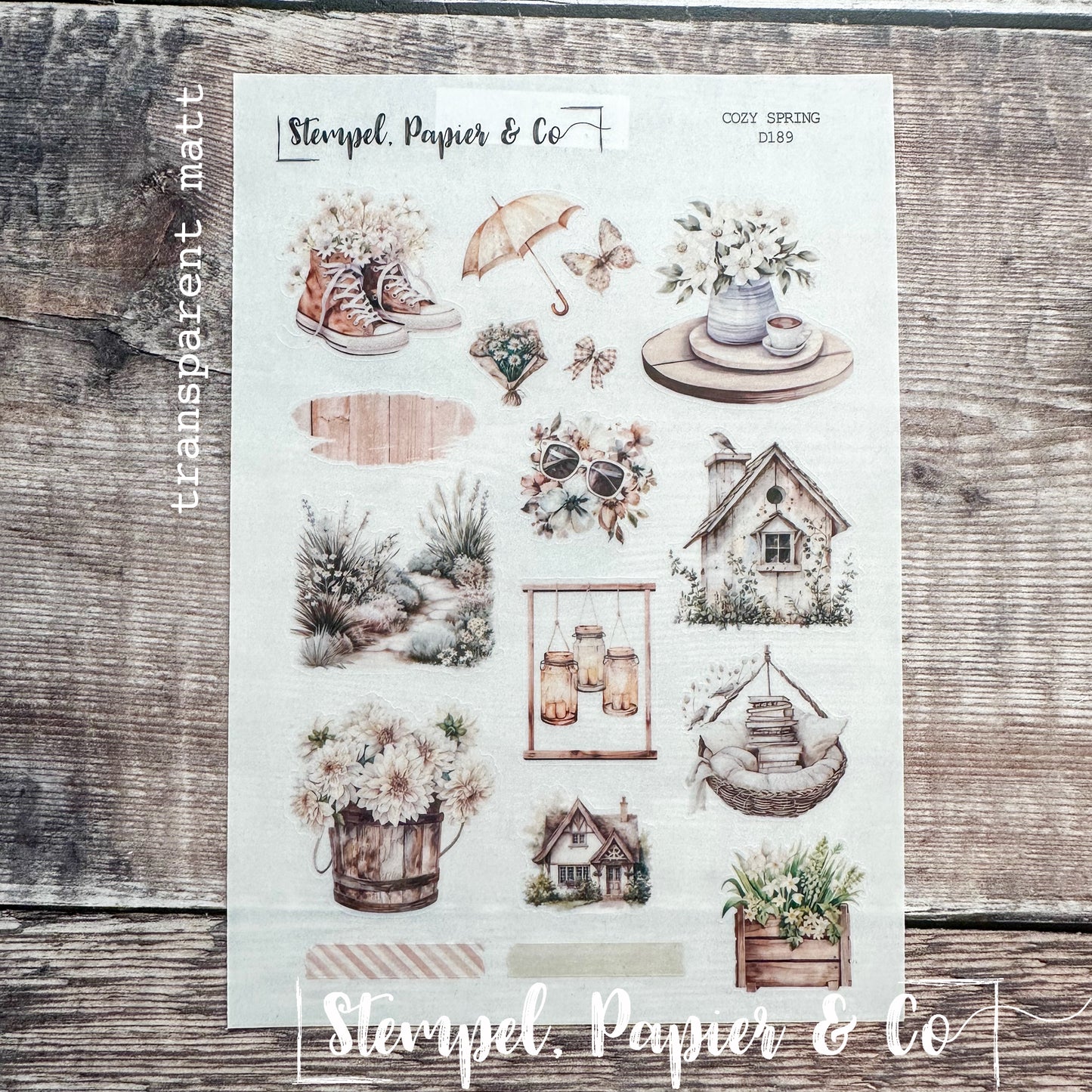 Stickerbogen "COZY SPRING" | 12x17 cm