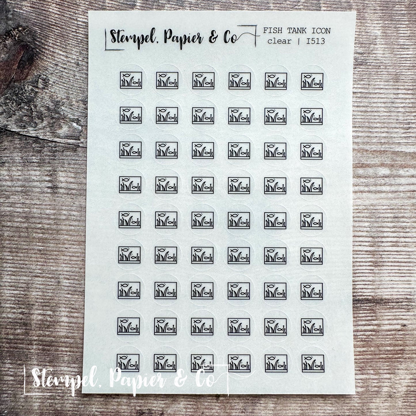 Stickerbogen "FISH TANK / AQUARIUM ICON" | 8,5x12 cm