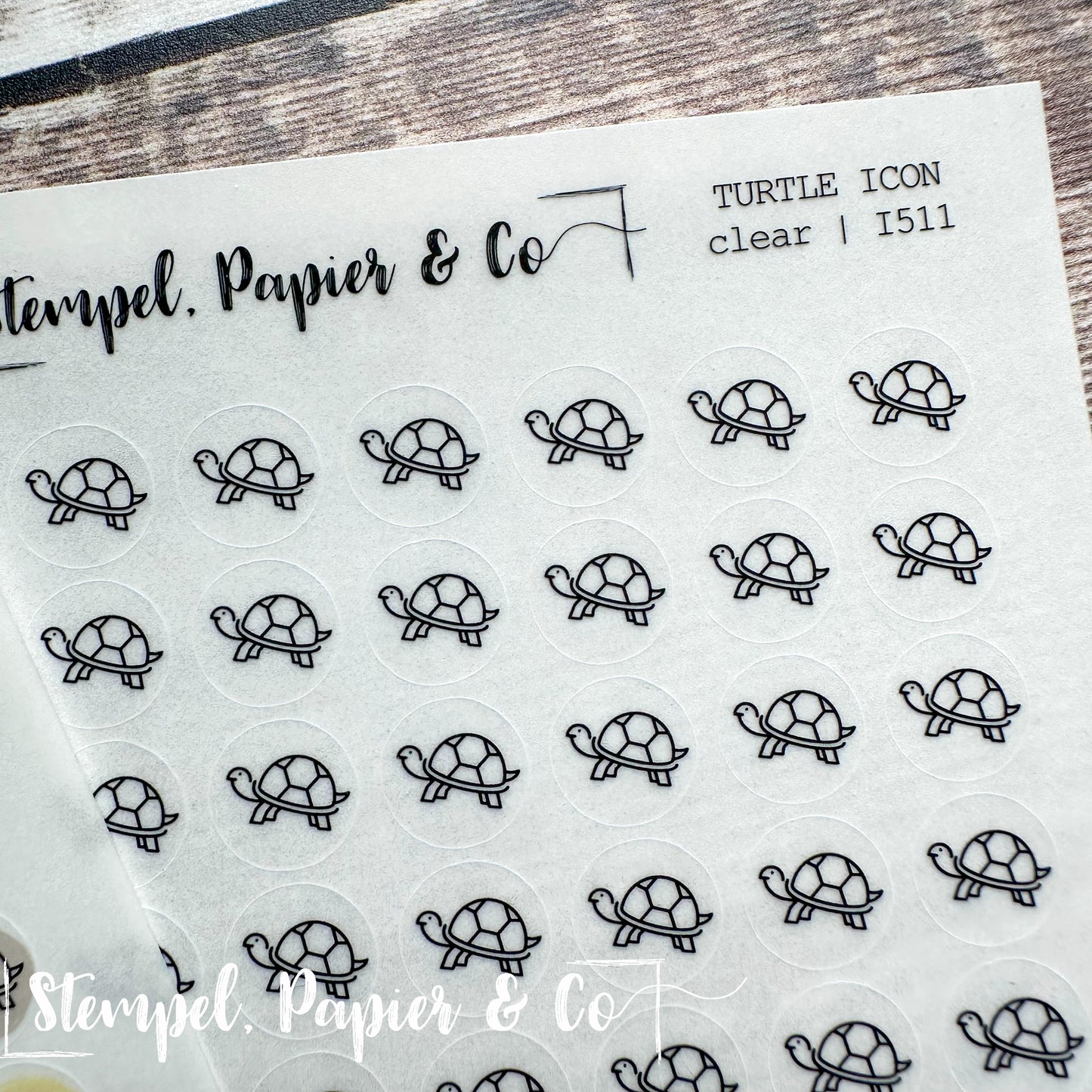 Stickerbogen "TURTLE / SCHILDKRÖTE ICON" | 8,5x12 cm