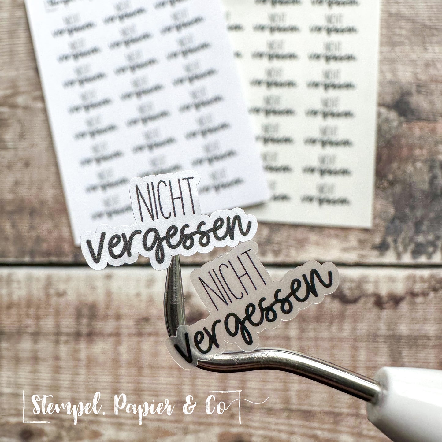 Stickerbogen "nicht vergessen" | 8,5x12 cm