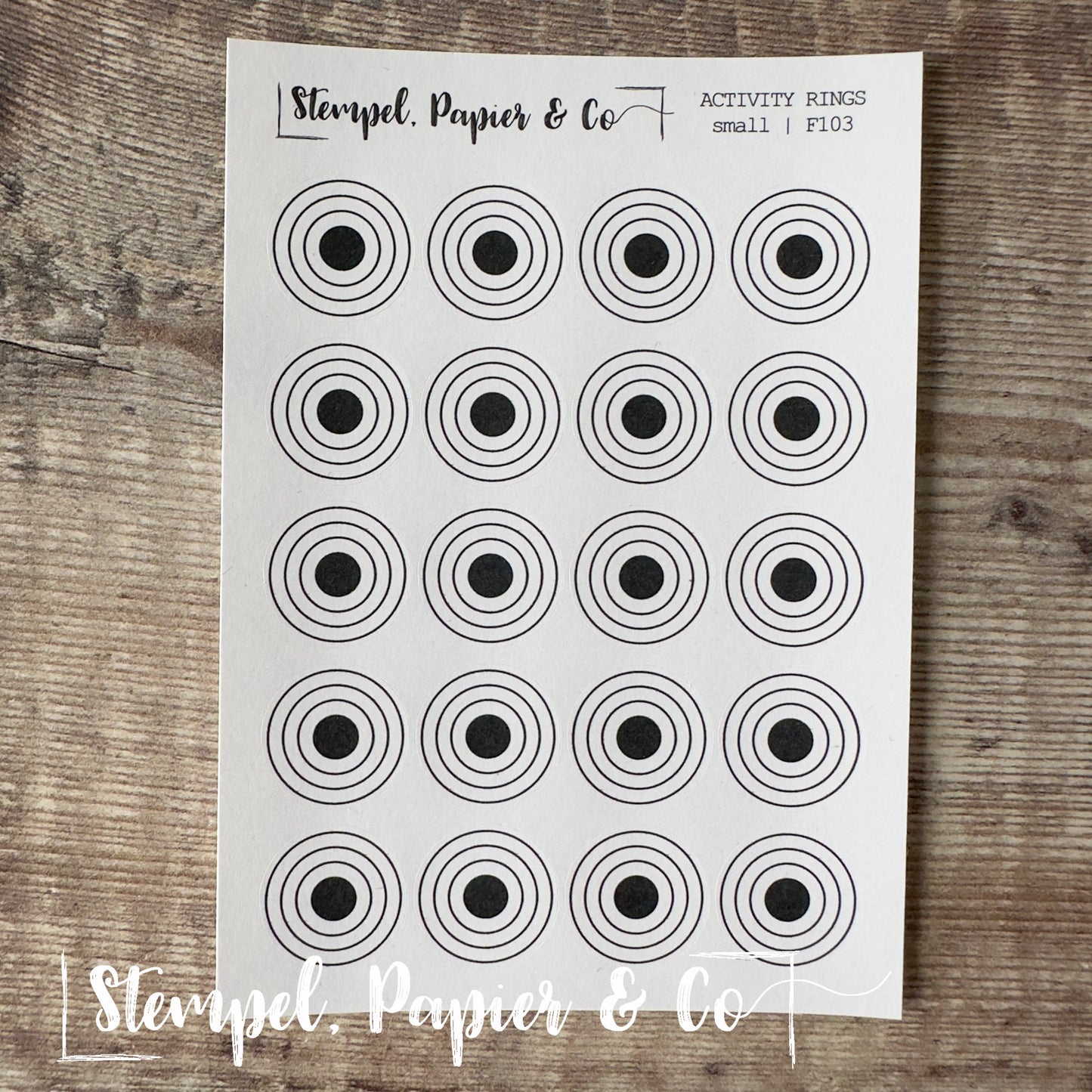 Stickerbogen "ACTIVITY RINGS" | 8,5x12 cm | zwei verschiedene Versionen