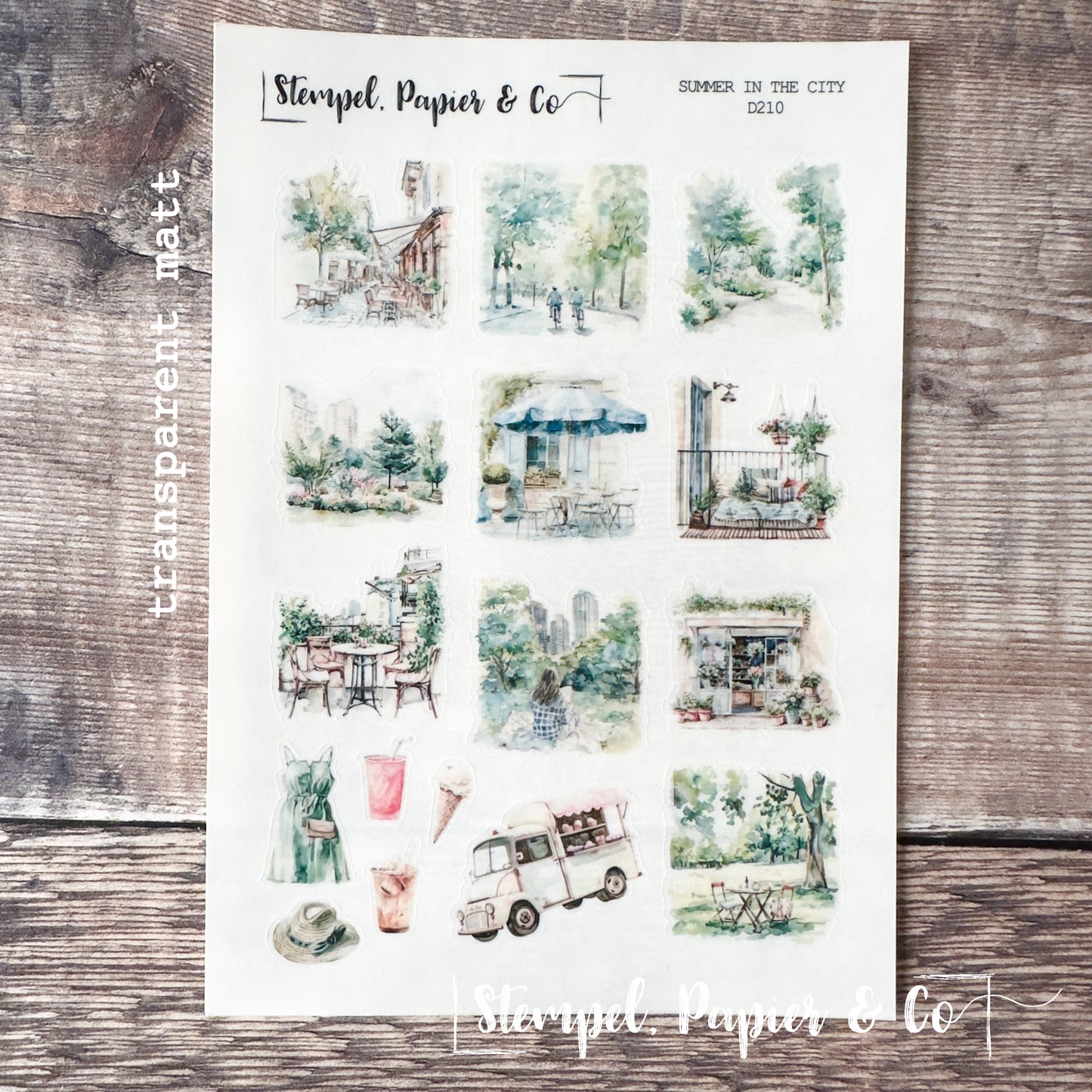 Stickerbogen "SUMMER IN THE CITY" | 12x17 cm