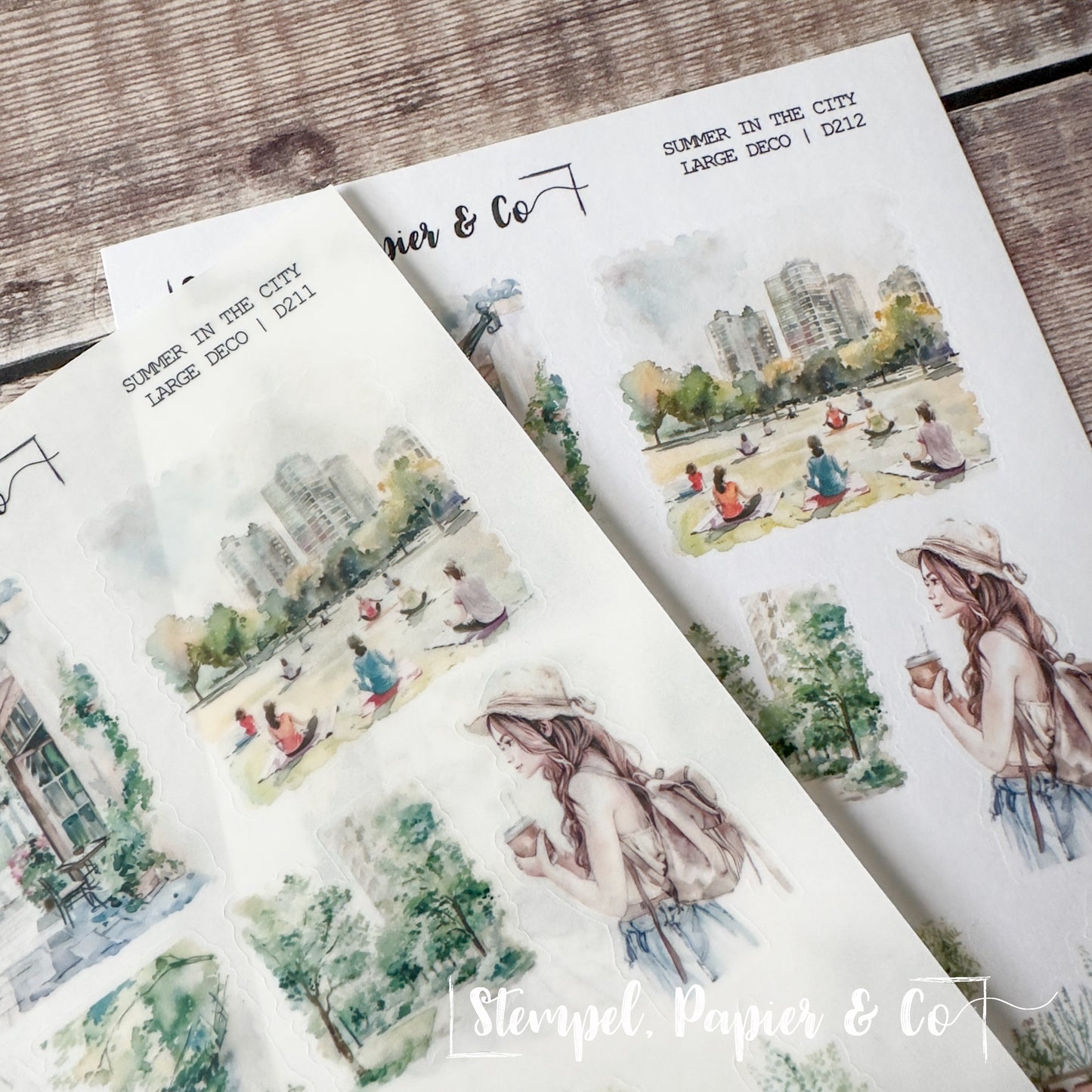 Stickerbogen "SUMMER IN THE CITY LARGE DECO" | 12x17 cm