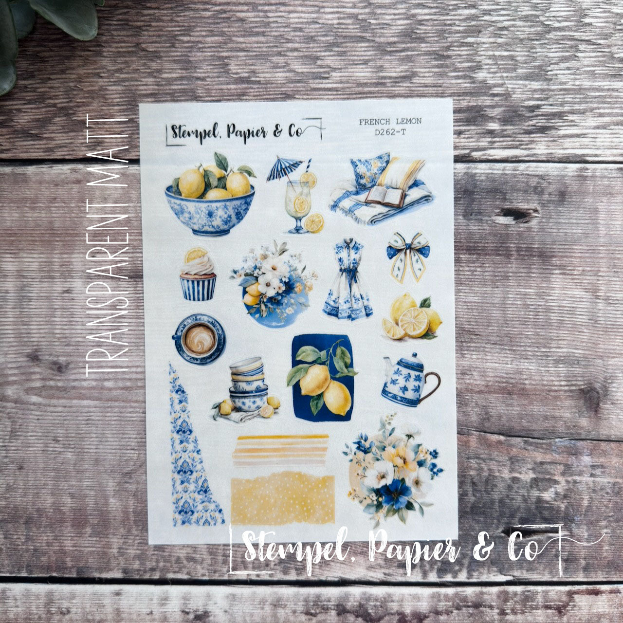 Stickerbogen "FRENCH LEMON" | 12x17 cm