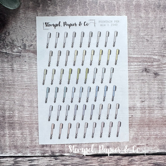 Stickerbogen "FOUNTAIN PEN" | 8,5x12 cm