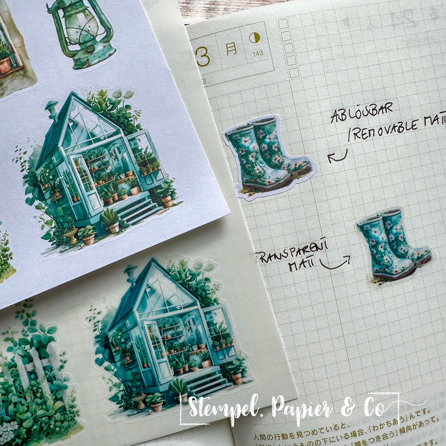 Stickerbogen "GREEN GARDEN" 12x17 cm