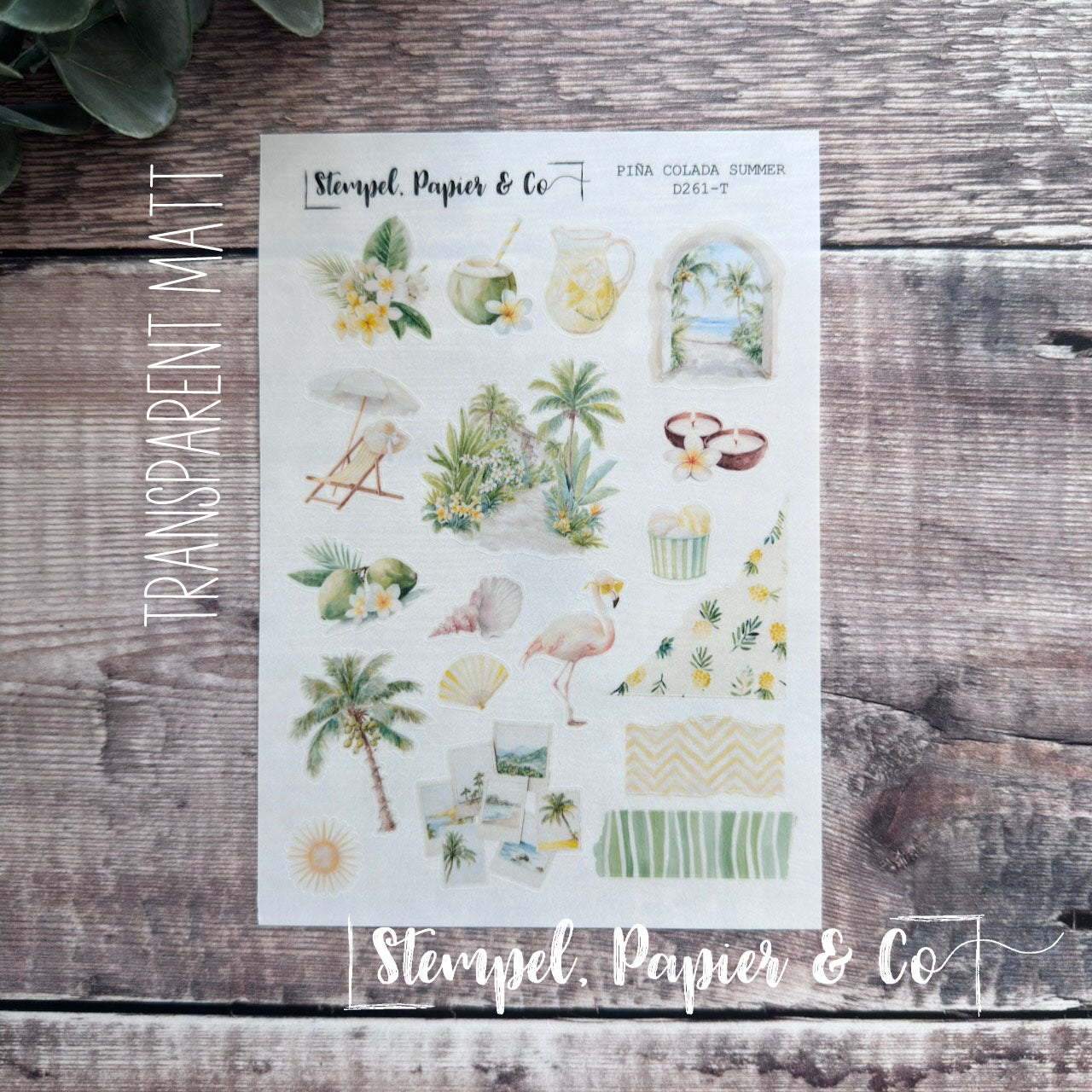 Stickerbogen "PINA COLADA SUMMER" | 12x17 cm