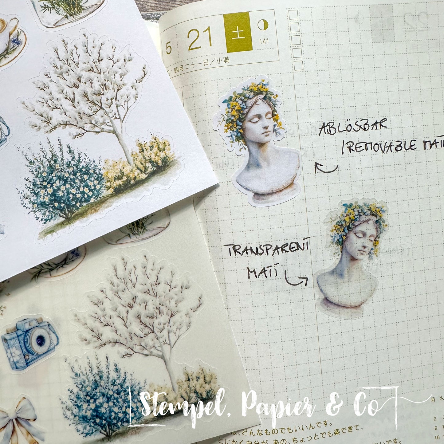 Stickerbogen "SPRING IS HERE" 12x17 cm