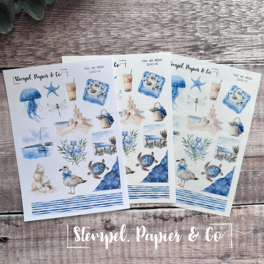 Stickerbogen "TAG AM MEER" | 12x17 cm