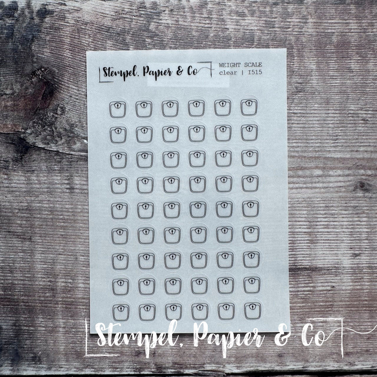 Stickerbogen "WEIGHT SCALE" | 8,5x12 cm | transparent matt