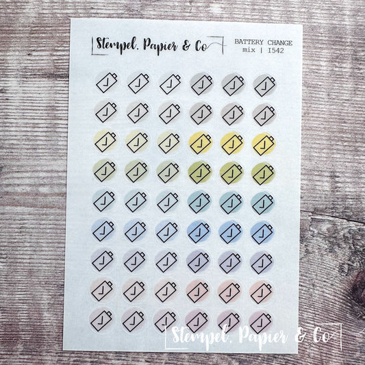 Stickerbogen "BATTERY CHANGE" | 8,5x12 cm