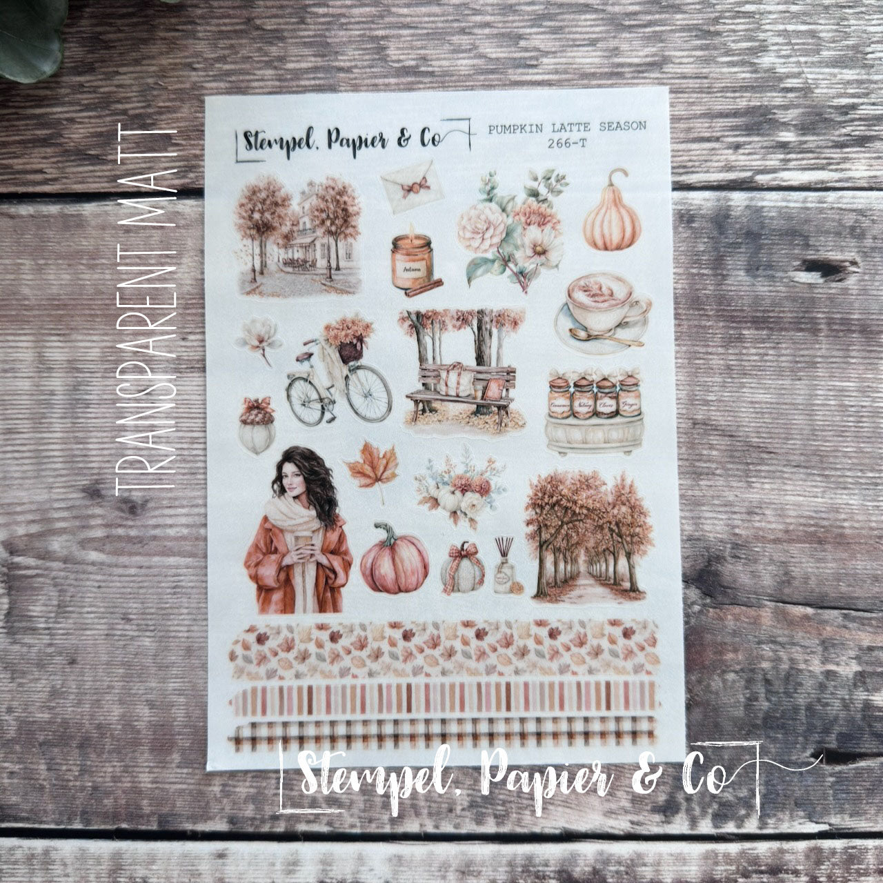 Stickerbogen "PUMPKIN LATTE SEASON" | 12x17 cm