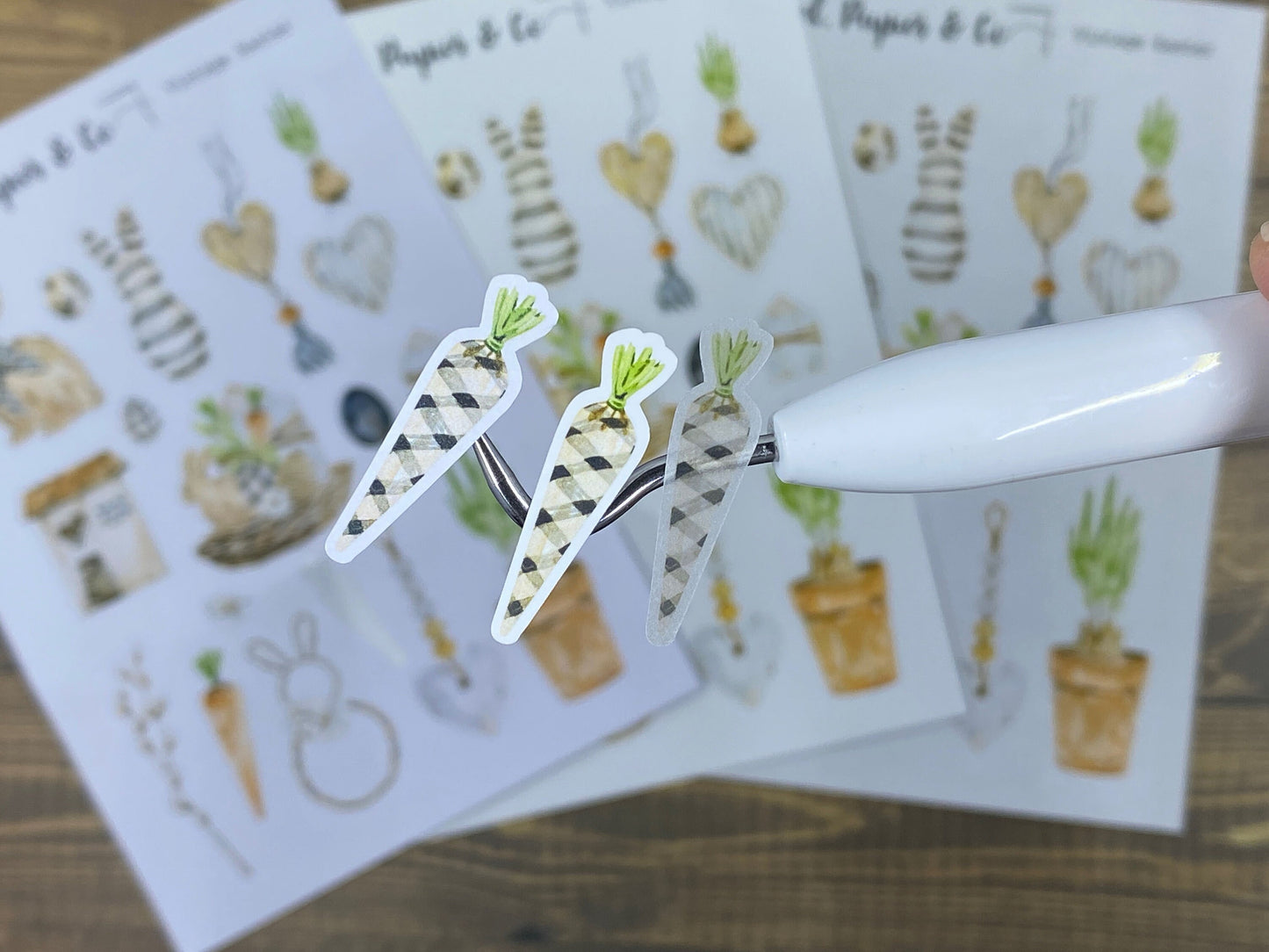 Stickerbogen mit Elementen zu Ostern im Vintagestil | Sticker zur Dekoration im Bullet Journal, Planer und Kalender | Aquarellstil