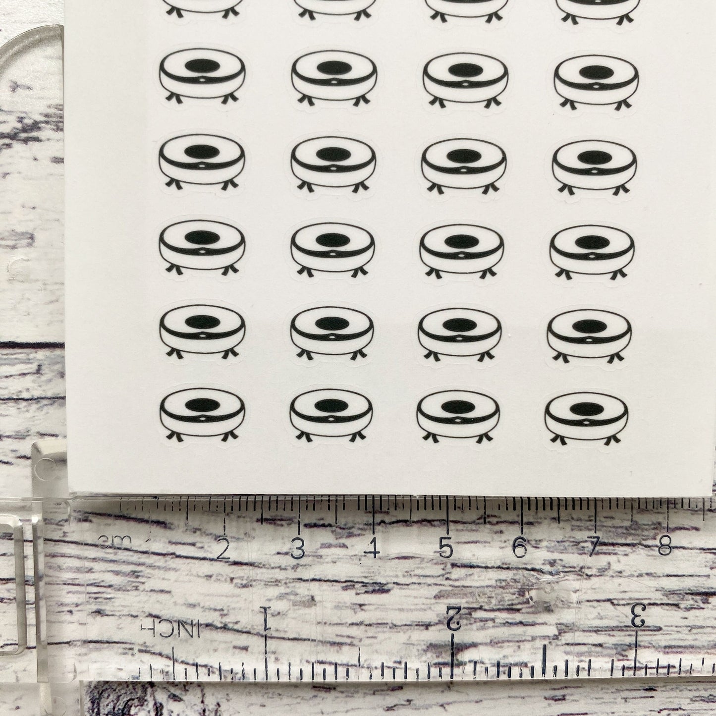 Stickerbogen Staubsaugerroboter, Staubsauger, Reinigungsroboter | transparent matt | Sticker für Bullet Journal, Planer und Kalender