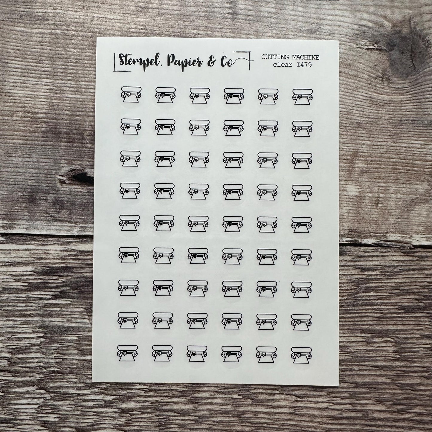 Stickerbogen Plotter, Schneidemaschine, einzeln ablösbare kreisrunde Sticker in transparent matt für Bullet Journal, Planer und Kalender