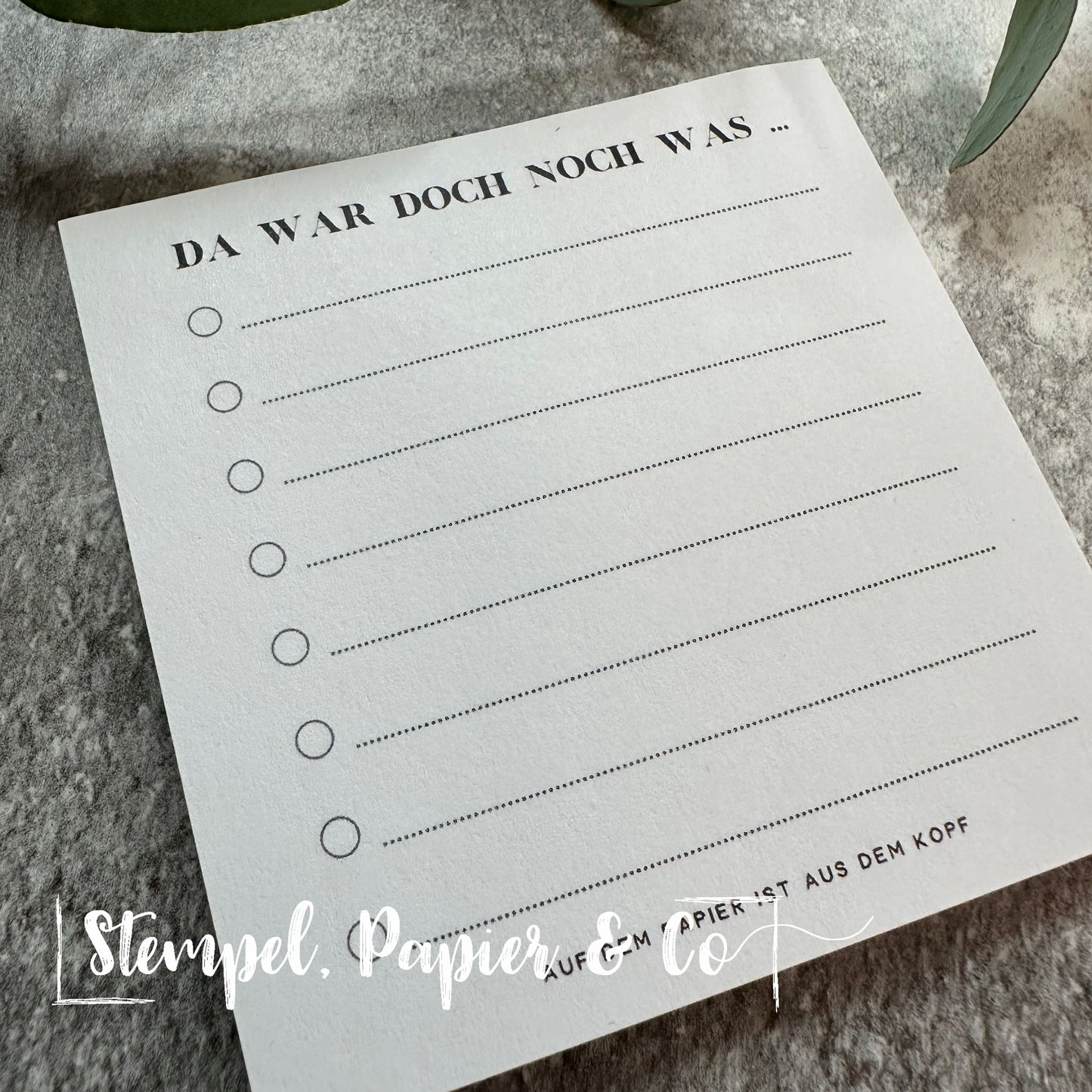 2. WAHL Haftnotizen "Da war doch noch was" | 7x7 cm