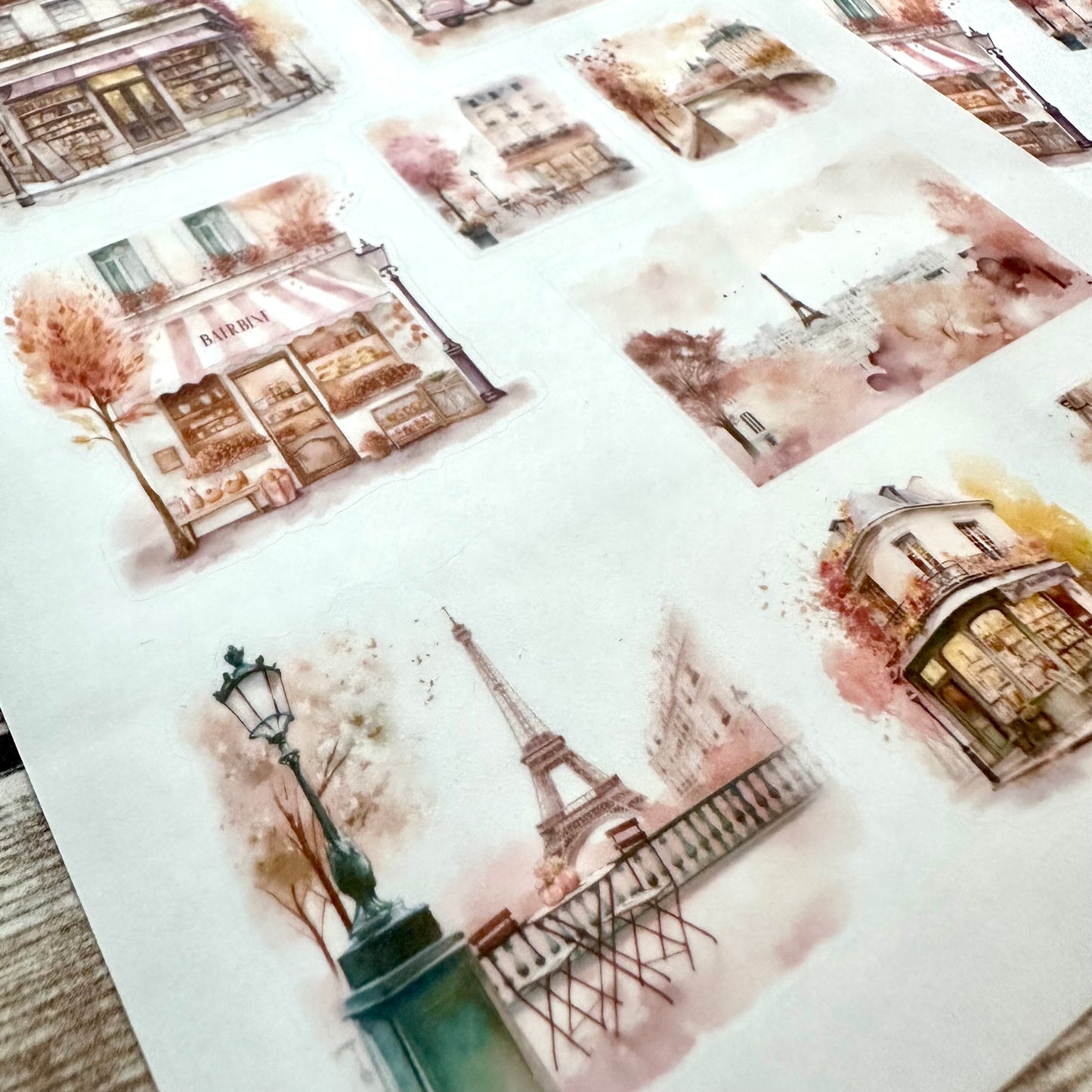 Stickerbogen "Fall in Paris Large Deco"  | 12x17 cm