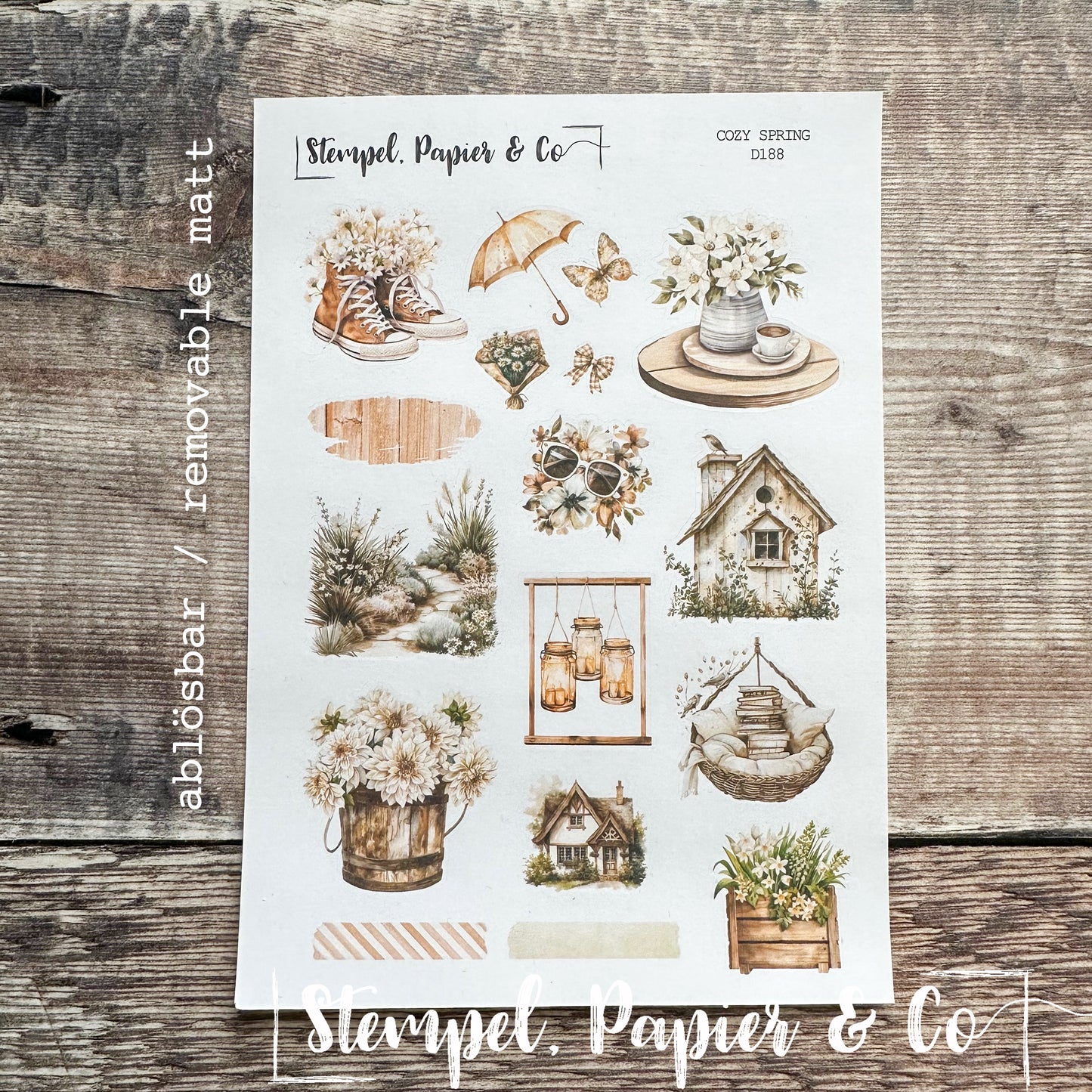 Stickerbogen "COZY SPRING" | 12x17 cm