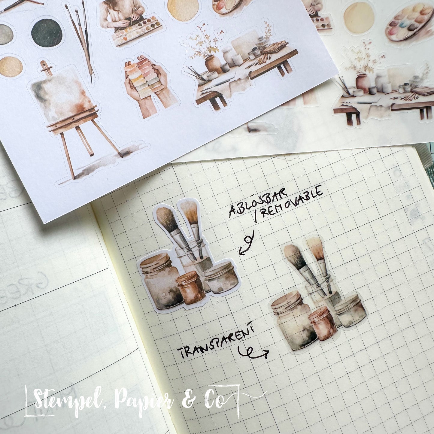kleiner Stickerbogen "COZY DRAWING" | 8,5x12 cm