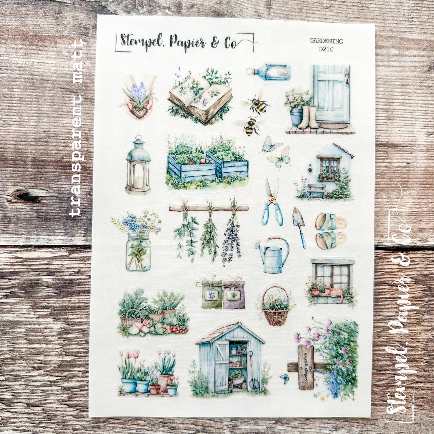 Stickerbogen "GARDENING" | 12x17 cm