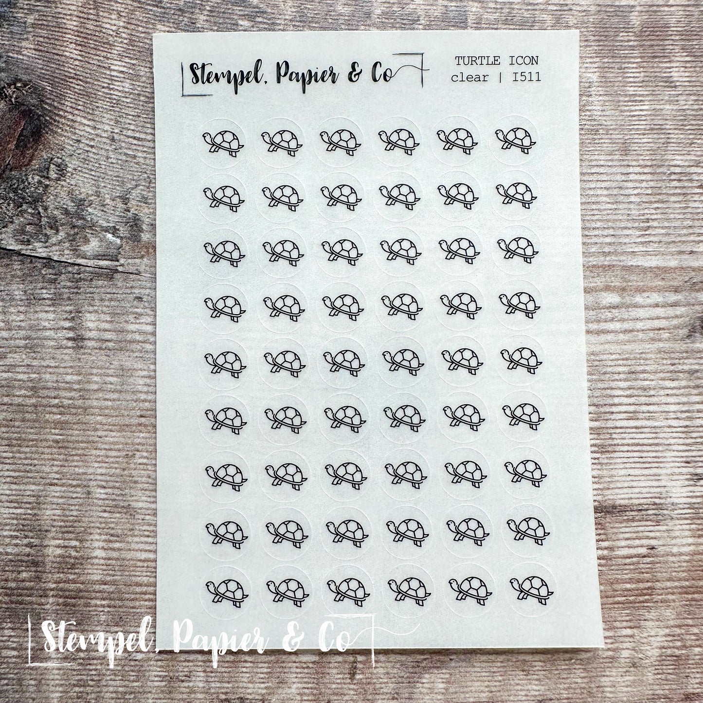 Stickerbogen "TURTLE / SCHILDKRÖTE ICON" | 8,5x12 cm