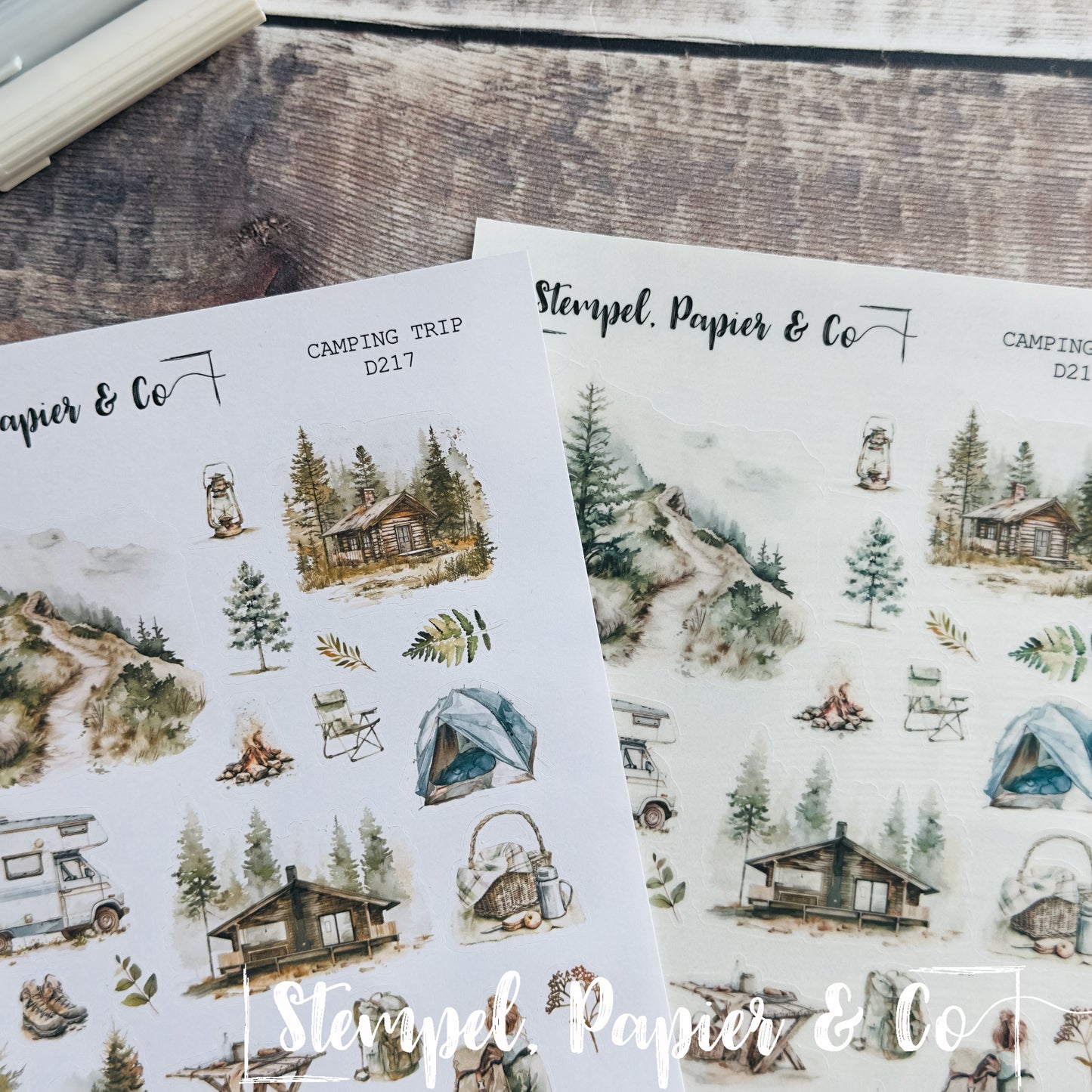 Stickerbogen "CAMPING TRIP" | 12x17 cm