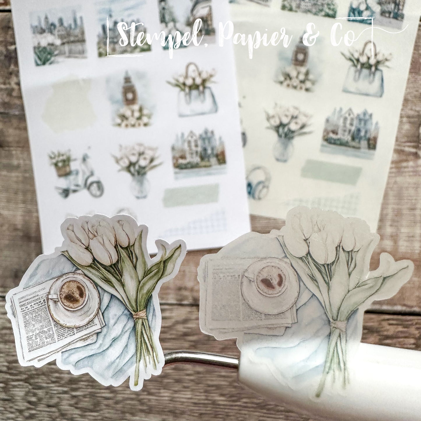 Stickerbogen "SPRING IN  THE CITY" | 12x17 cm