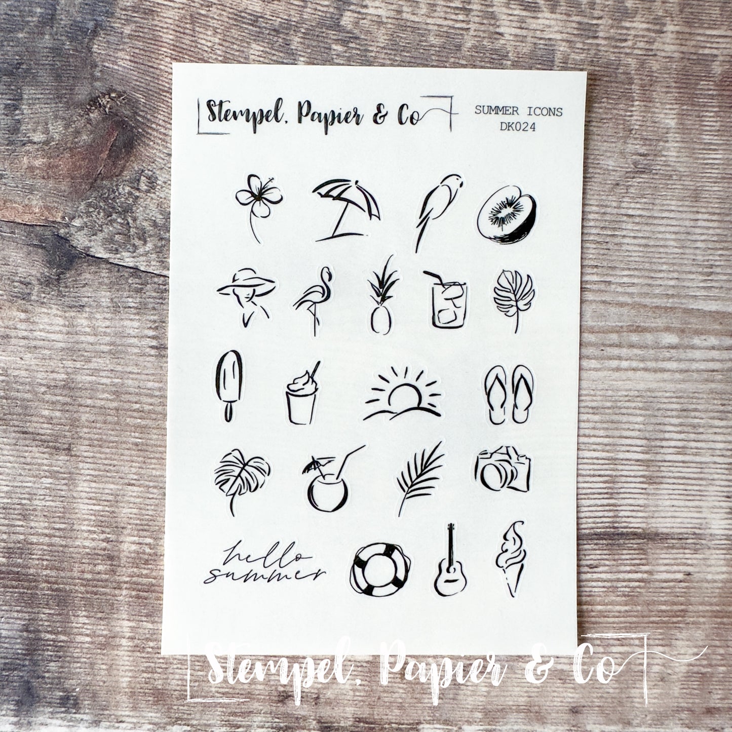 Stickerbogen "SUMMER ICONS" | 8,5x12 cm