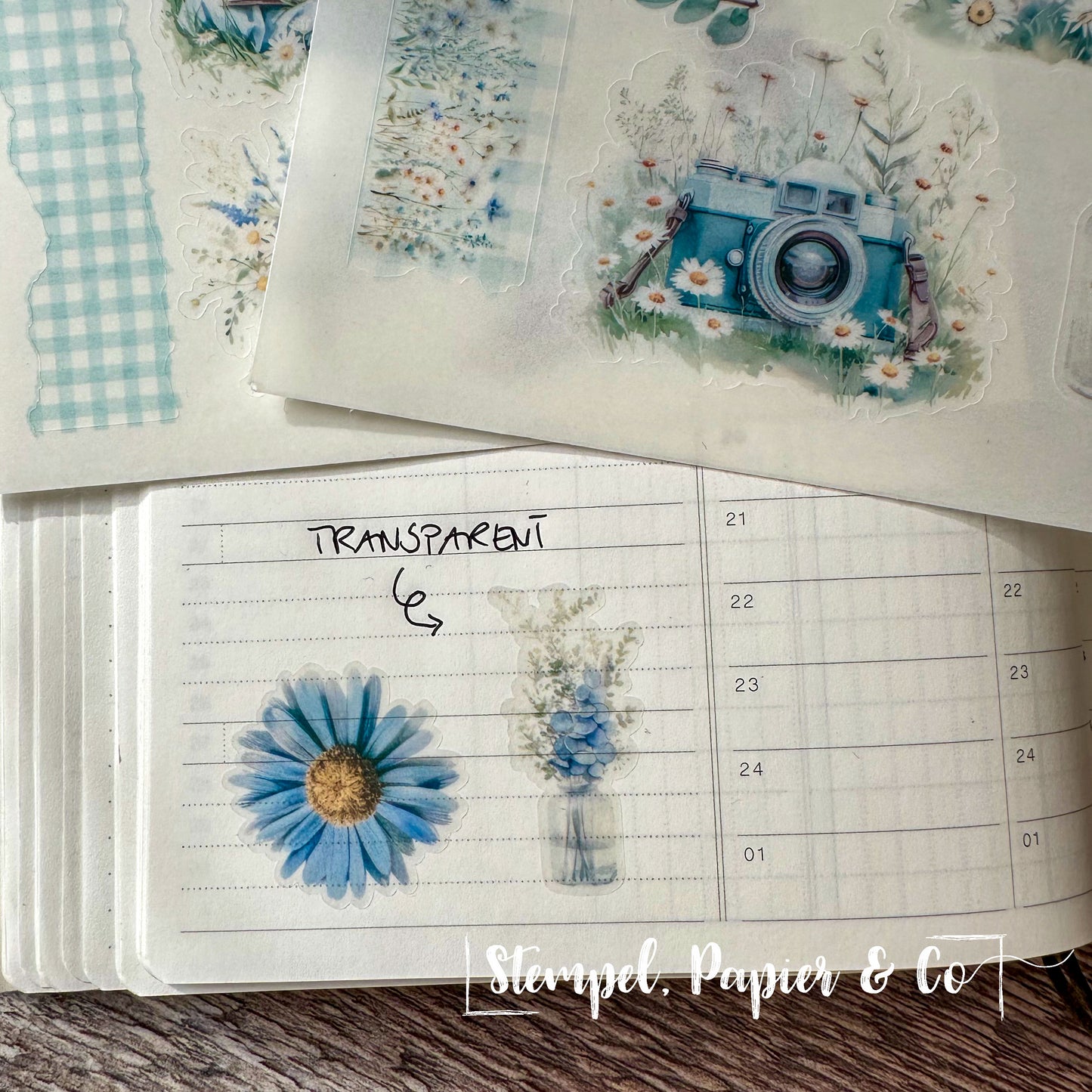Stickerbogen "DAISY DECO" 12x17 cm | in zwei verschiedene Varianten sowie als Set