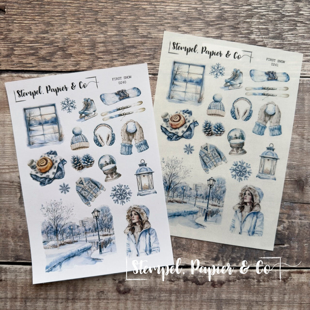 Stickerbogen "FIRST SNOW" | 12x17 cm