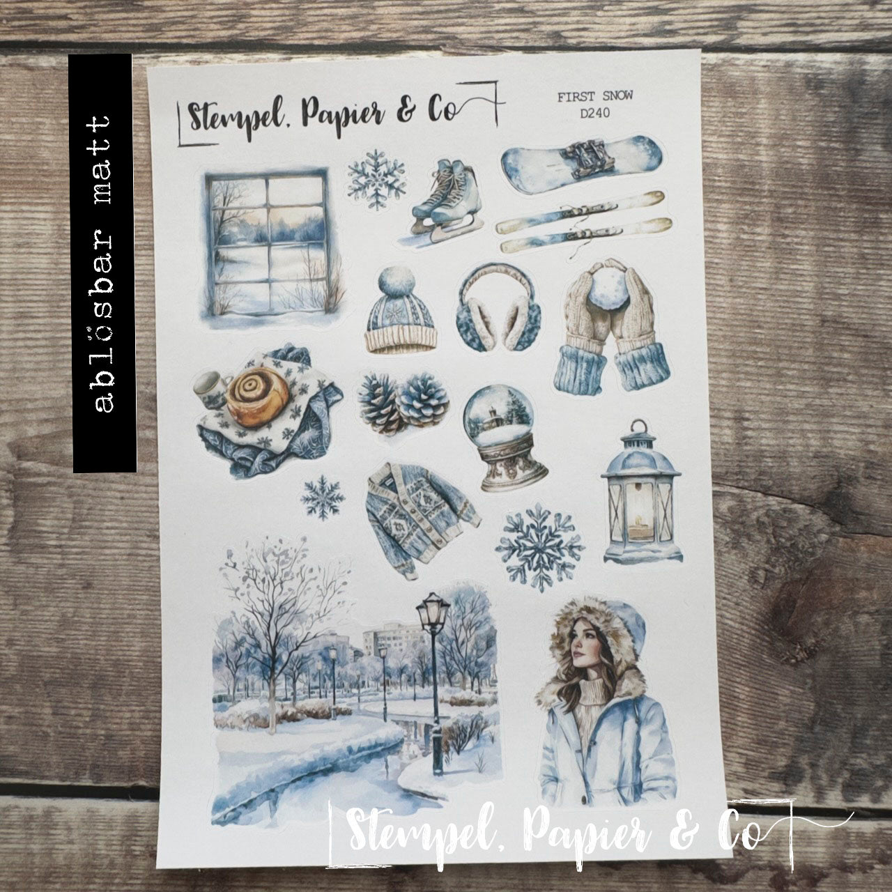 Stickerbogen "FIRST SNOW" | 12x17 cm