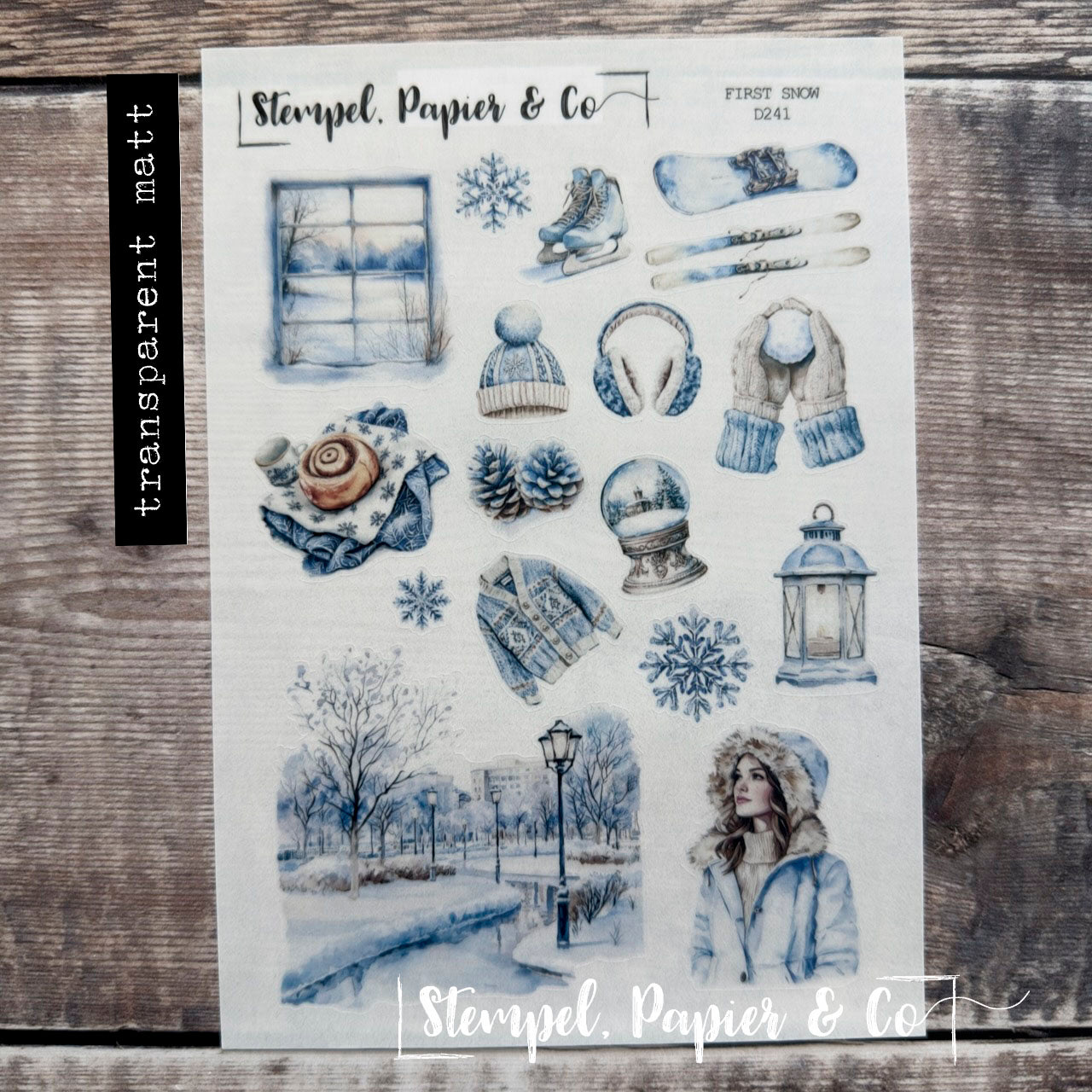 Stickerbogen "FIRST SNOW" | 12x17 cm