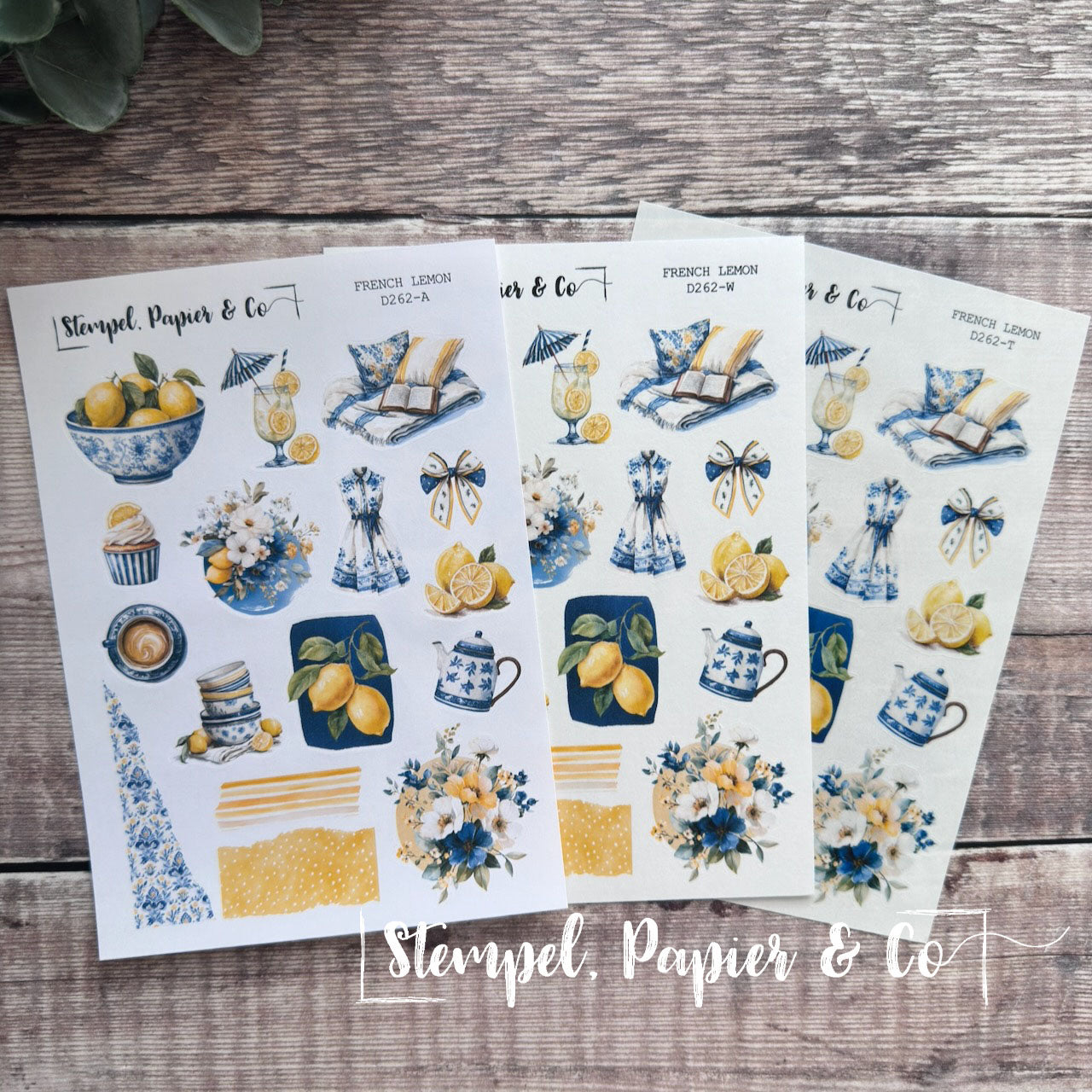 Stickerbogen "FRENCH LEMON" | 12x17 cm