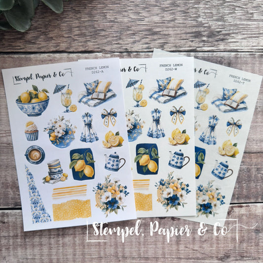 Stickerbogen "FRENCH LEMON" | 12x17 cm