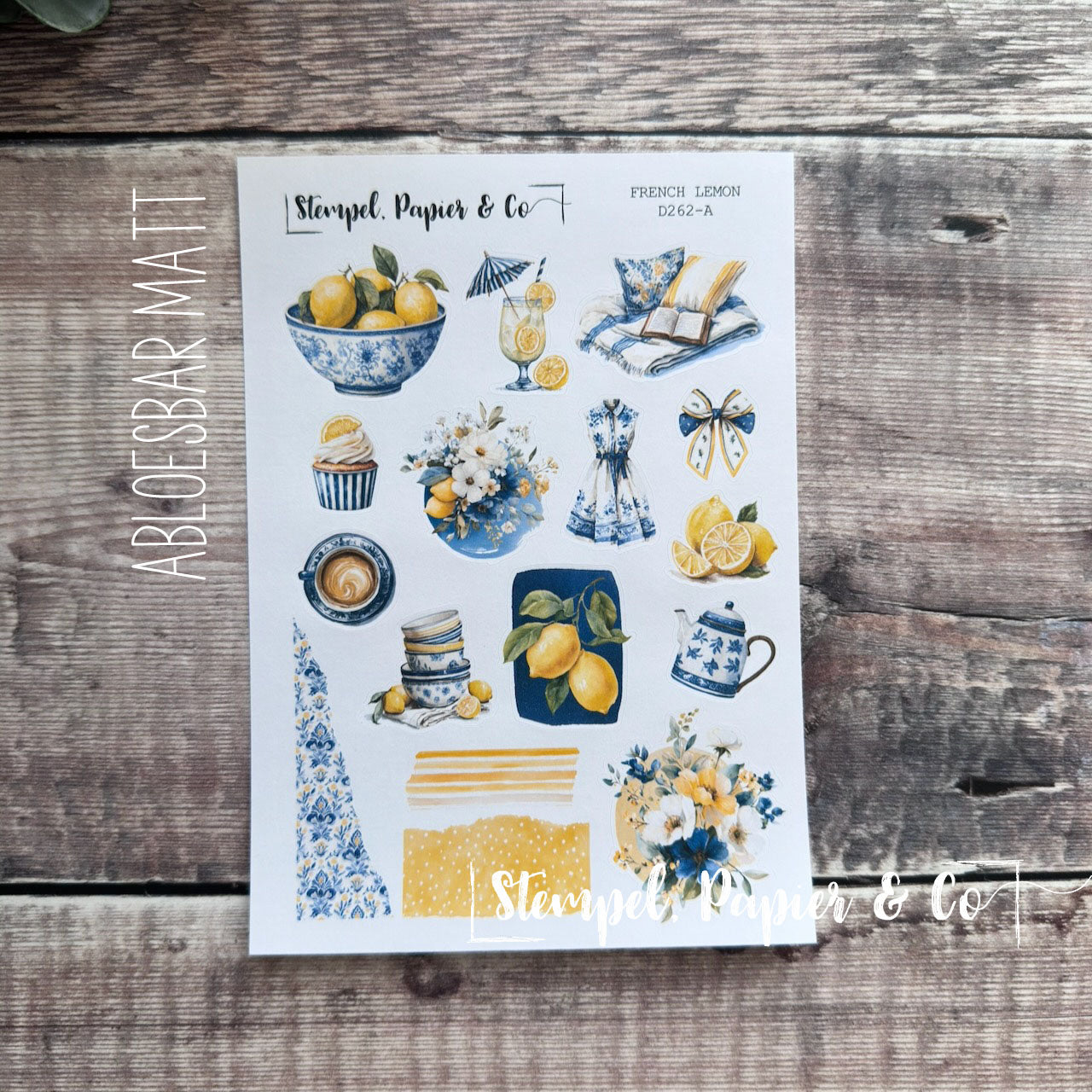 Stickerbogen "FRENCH LEMON" | 12x17 cm