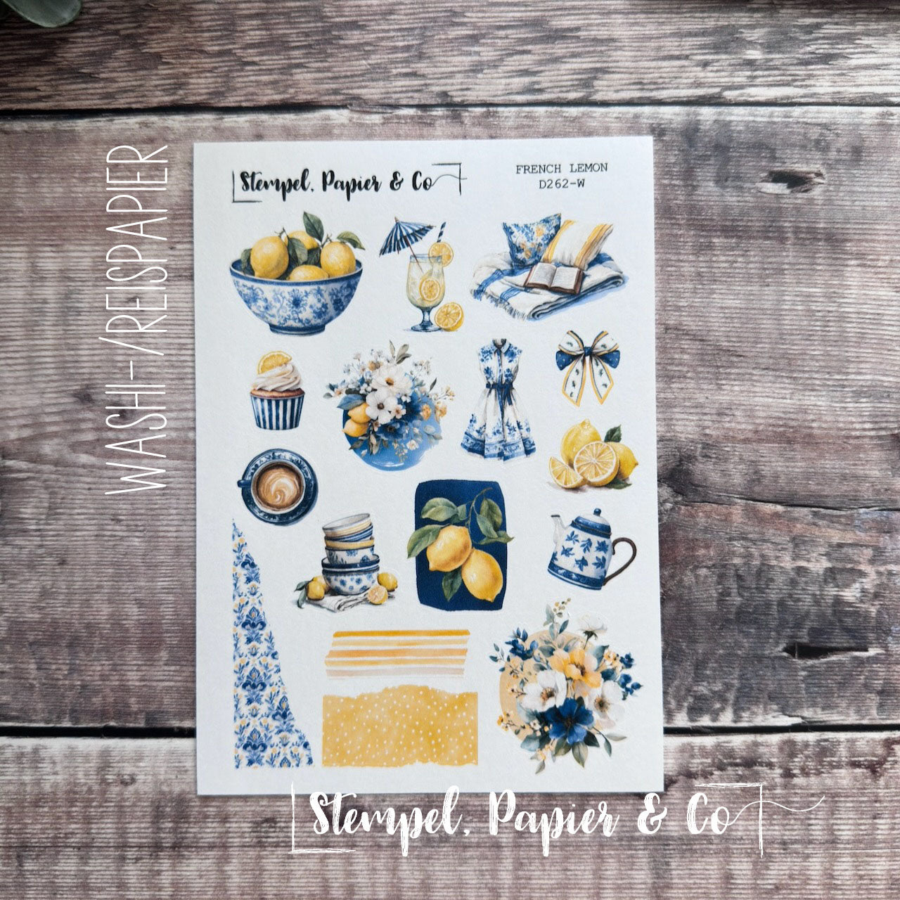 Stickerbogen "FRENCH LEMON" | 12x17 cm