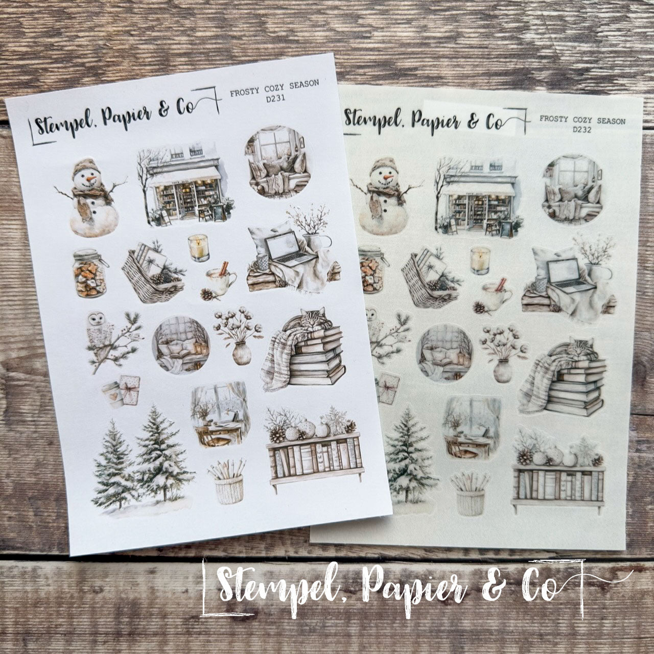 Stickerbogen "FROSTY COZY SEASON" | 12x17 cm