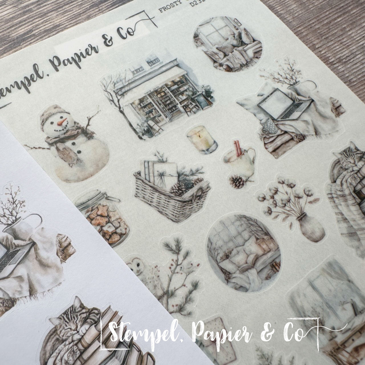 Stickerbogen "FROSTY COZY SEASON" | 12x17 cm