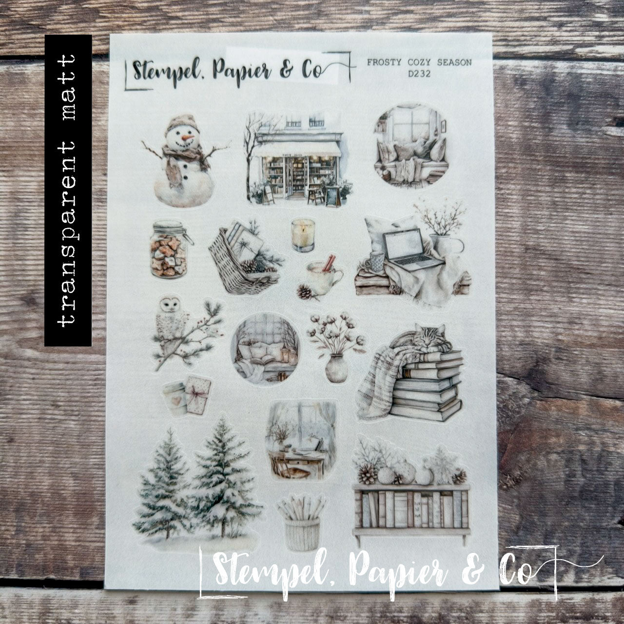 Stickerbogen "FROSTY COZY SEASON" | 12x17 cm