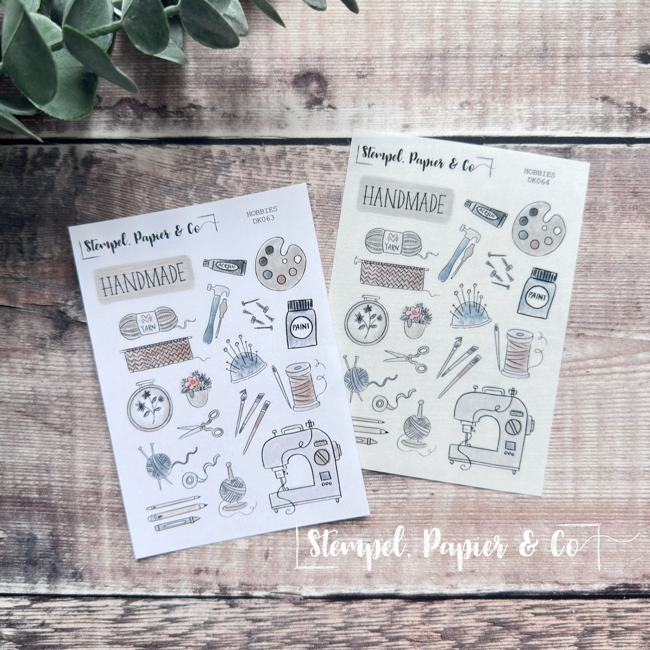 Stickerbogen "HOBBIES" | 8,5 x 12 cm