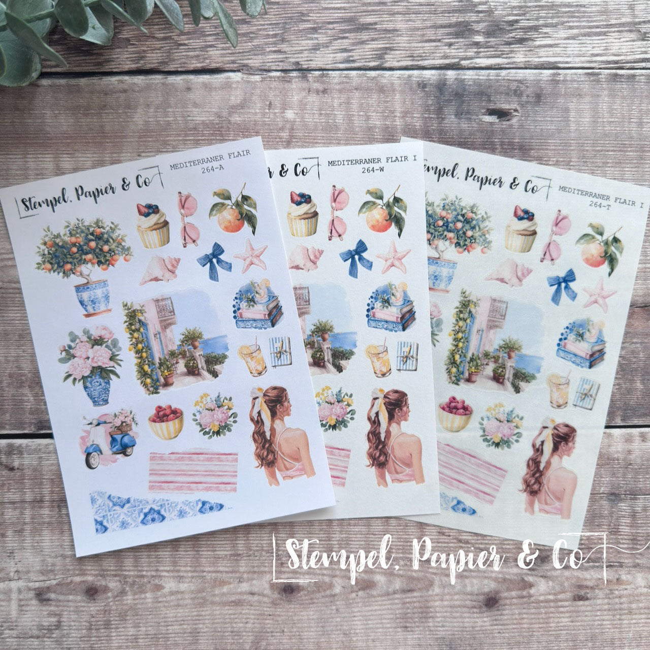 Stickerbogen "MEDITERRANER FLAIR / Variante I" | 12x17 cm
