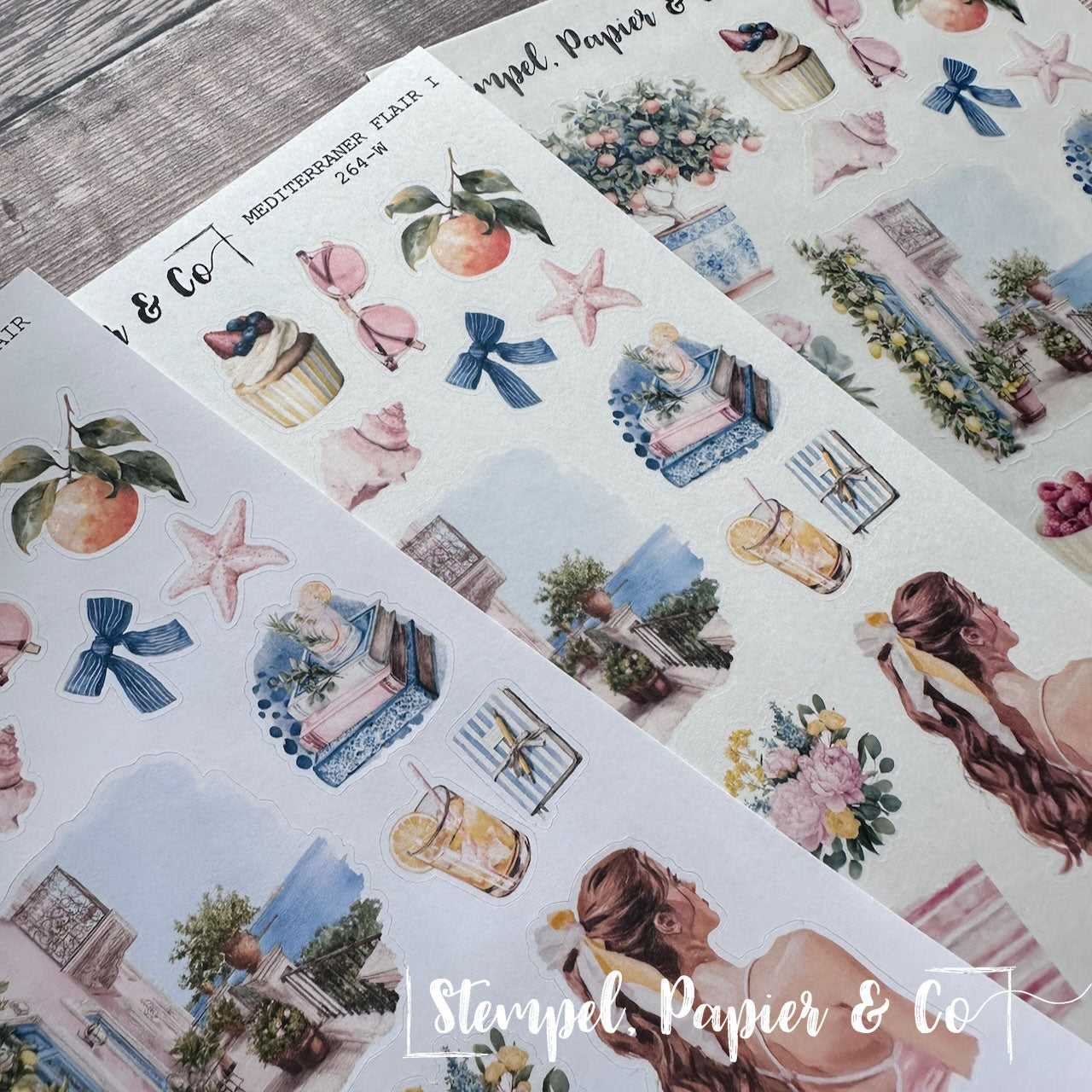 Stickerbogen "MEDITERRANER FLAIR / Variante I" | 12x17 cm