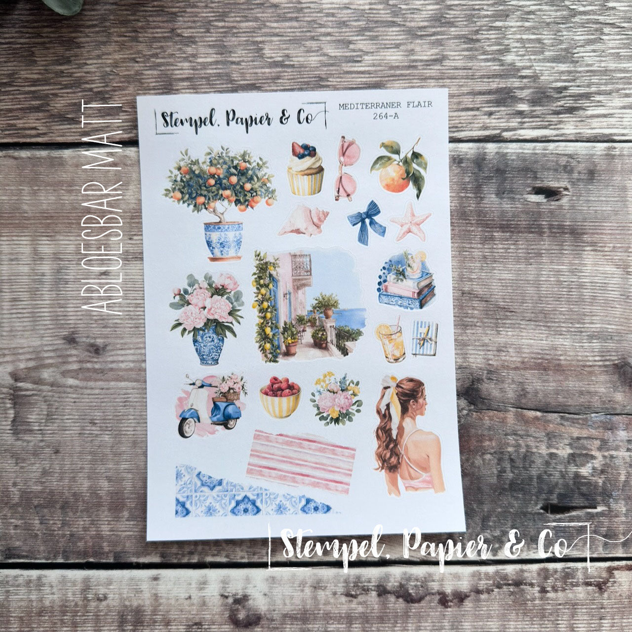 Stickerbogen "MEDITERRANER FLAIR / Variante I" | 12x17 cm