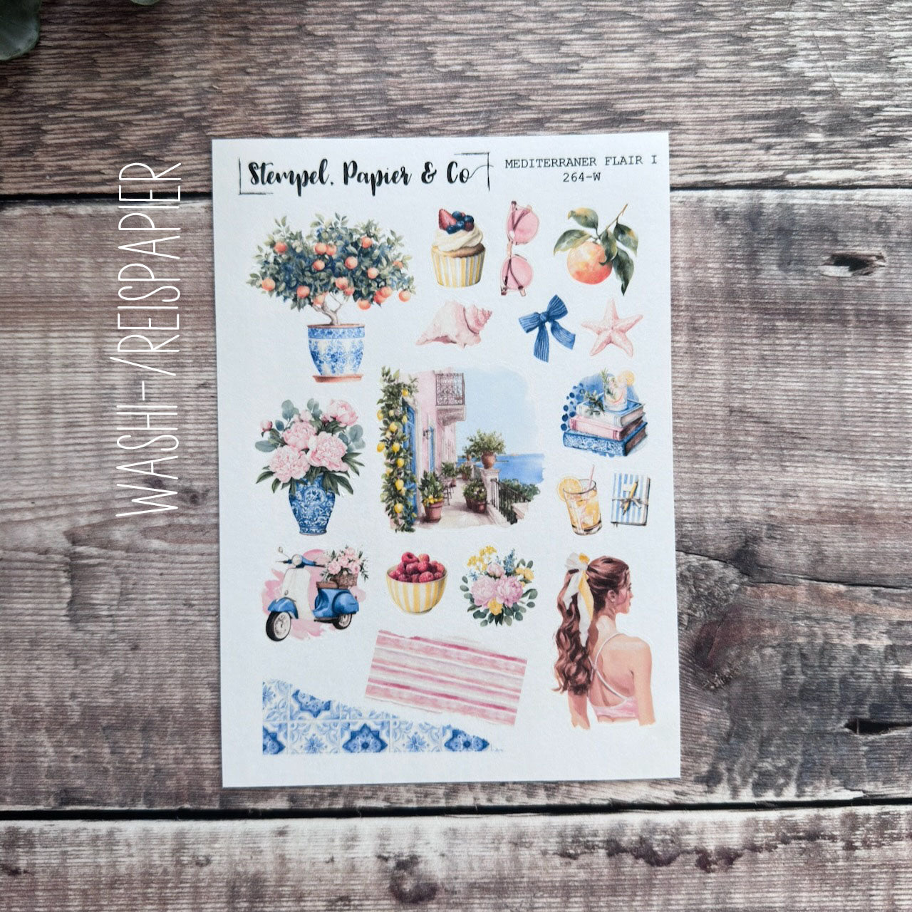 Stickerbogen "MEDITERRANER FLAIR / Variante I" | 12x17 cm