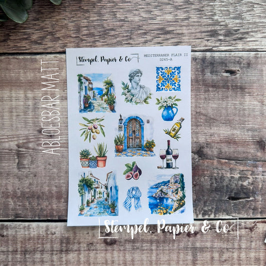 Stickerbogen "MEDITERRANER FLAIR / VARIANTE II" | 12x17 cm