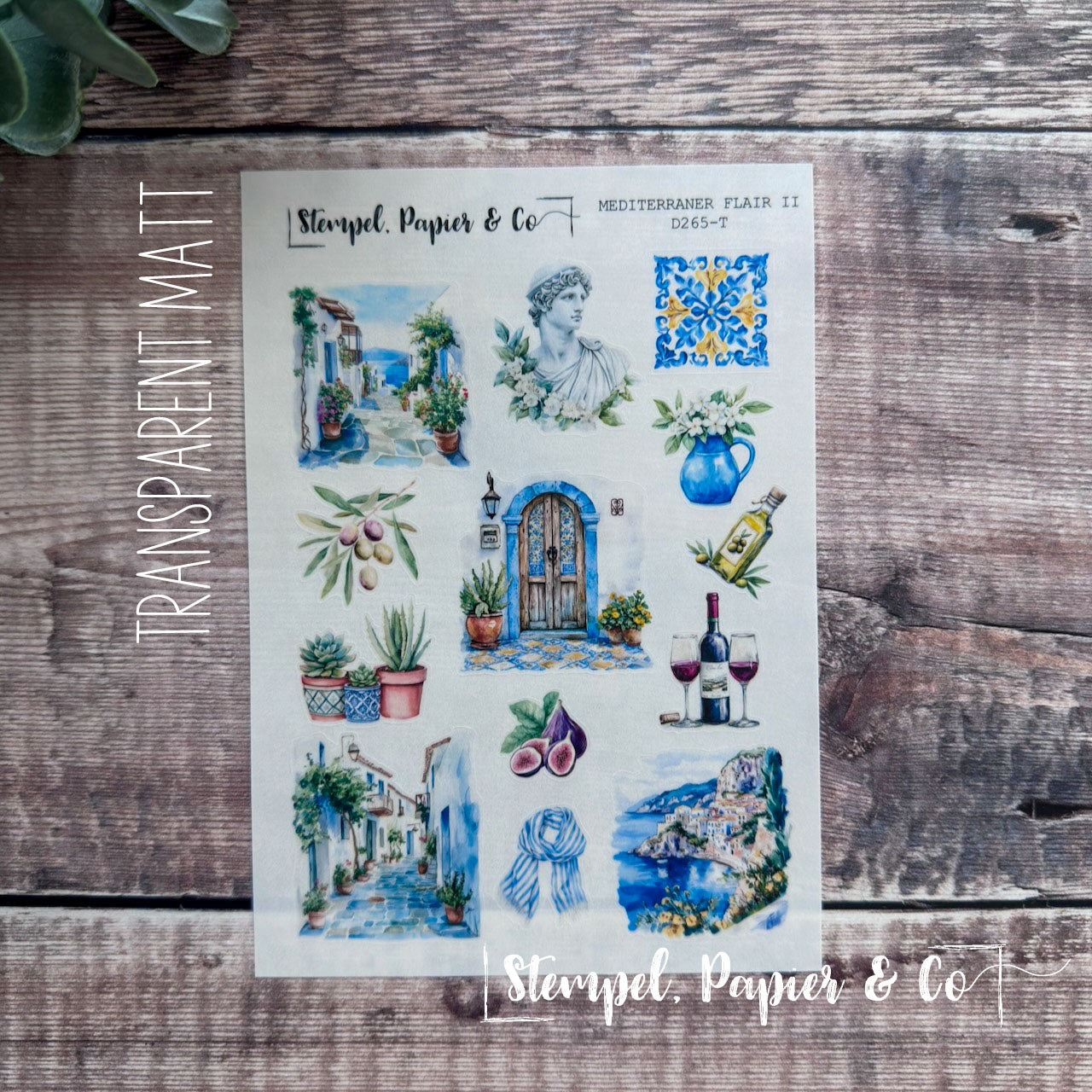 Stickerbogen "MEDITERRANER FLAIR / VARIANTE II" | 12x17 cm