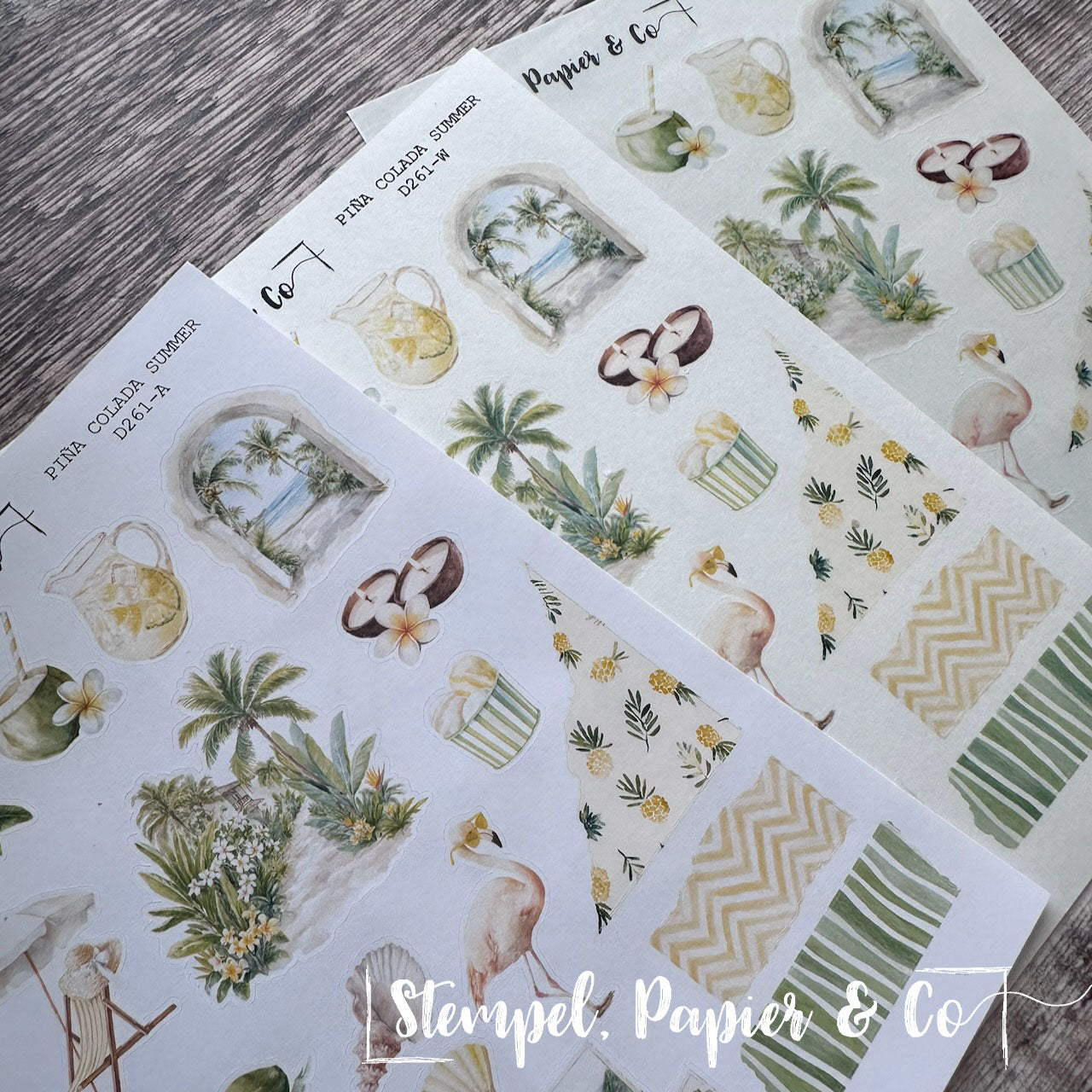 Stickerbogen "PINA COLADA SUMMER" | 12x17 cm