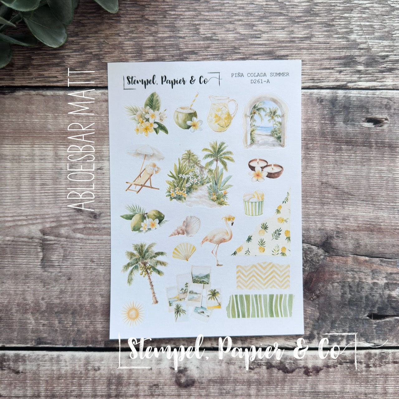 Stickerbogen "PINA COLADA SUMMER" | 12x17 cm